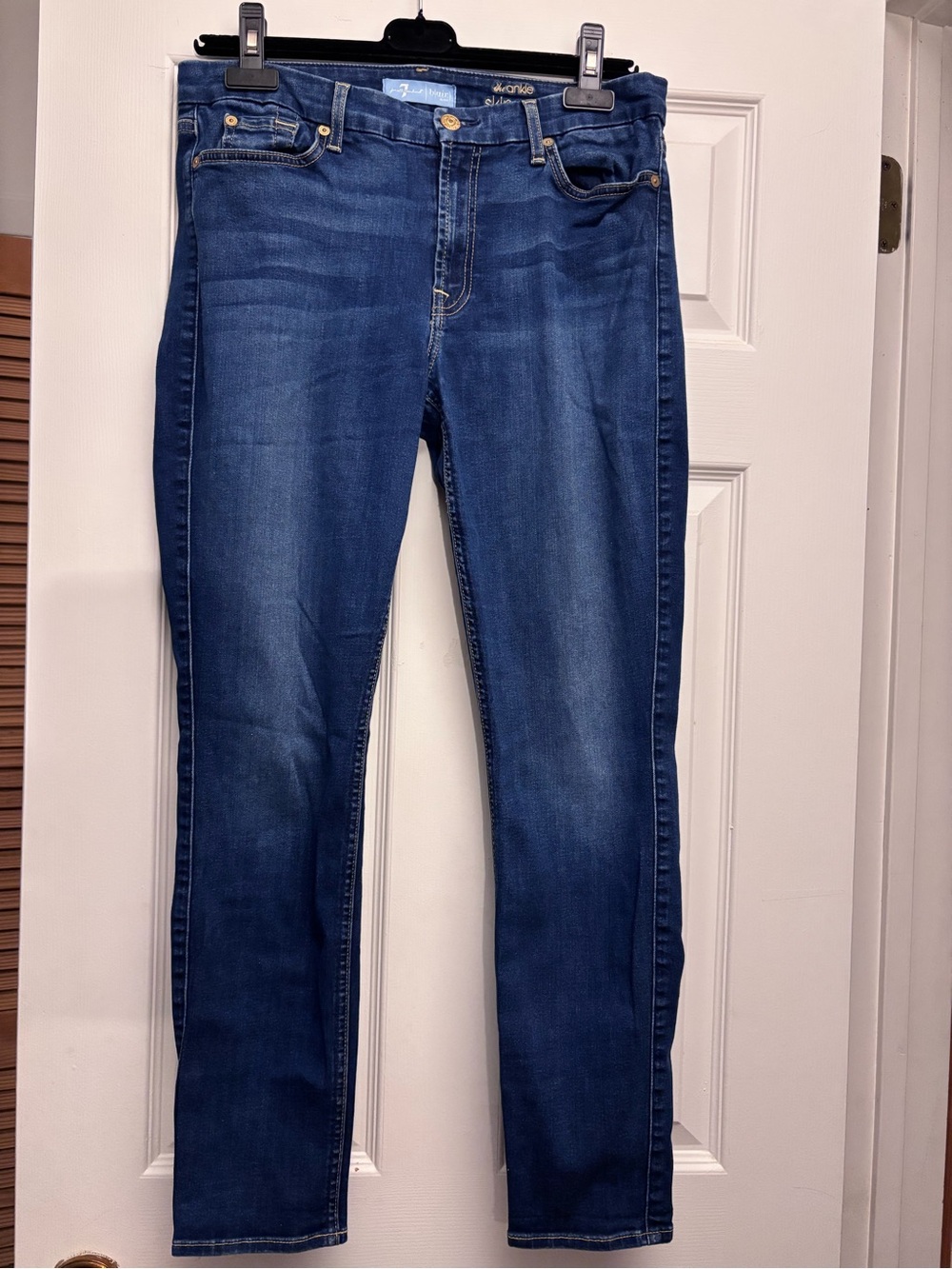 7 For All Mankind Dark Blue Skinny Jeans